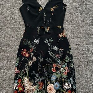 Floral Black Dress